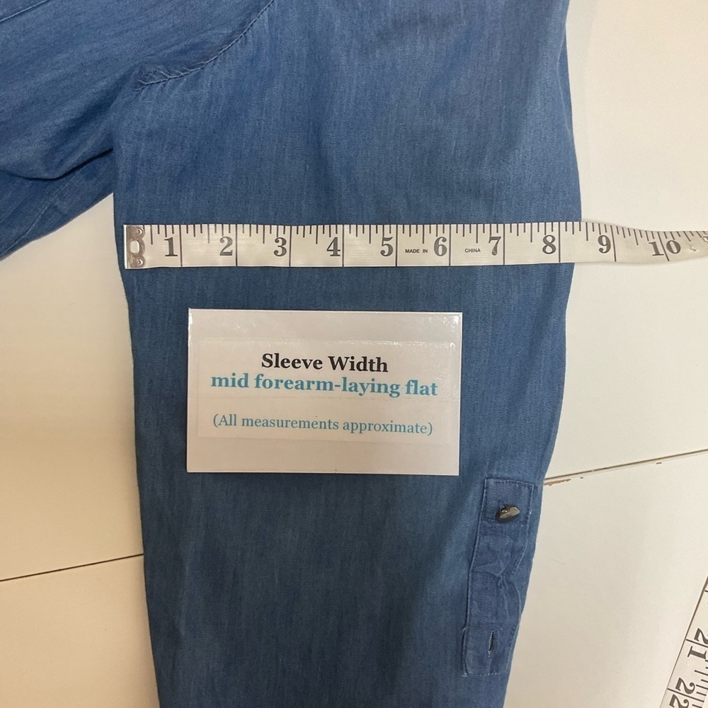 Ashley Stewart Denim Jacket Button Down Lightweight   1X - Picture 7 of 8